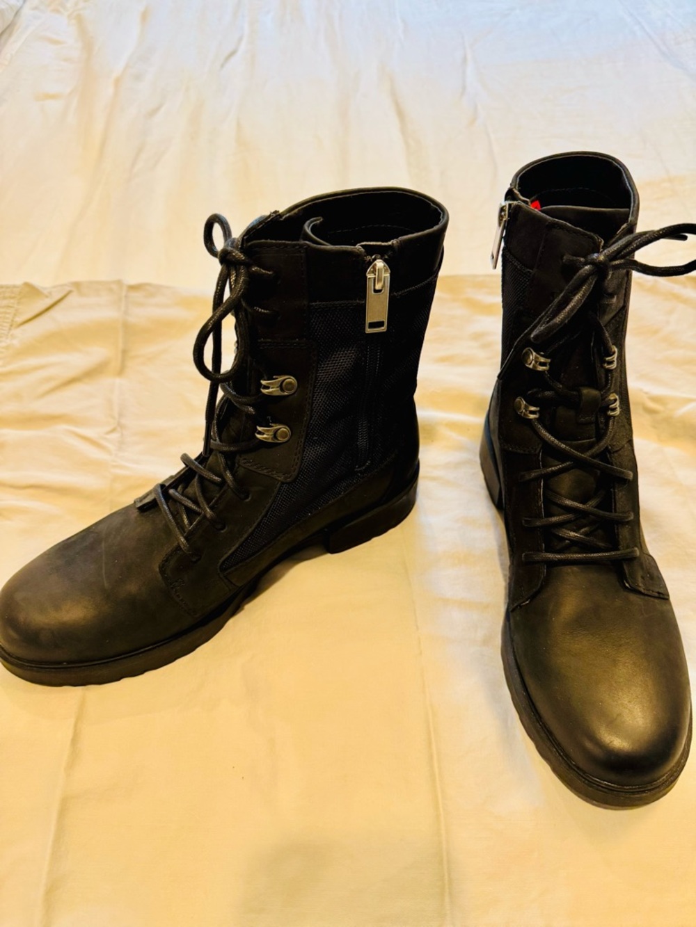SOREL Emelie II Size 9 Black Leather Tall Ankle Boots